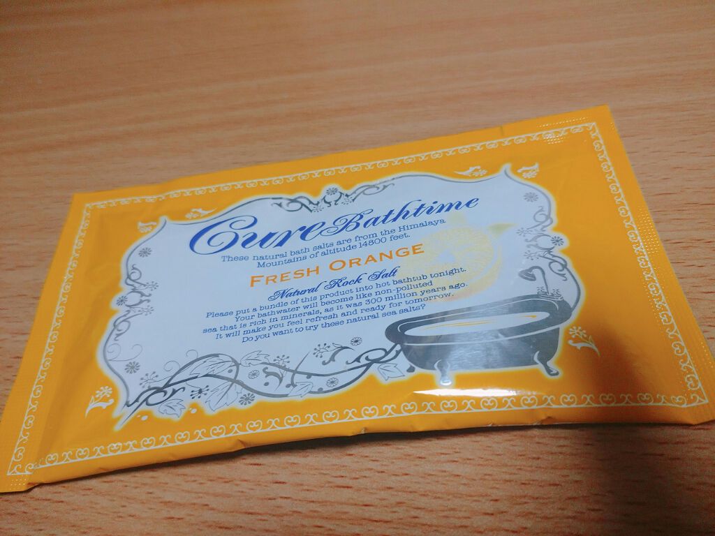 Cureバスタイム  フレッシュオレンジの香り/Cure/無機塩系入浴剤を使ったクチコミ（1枚目）