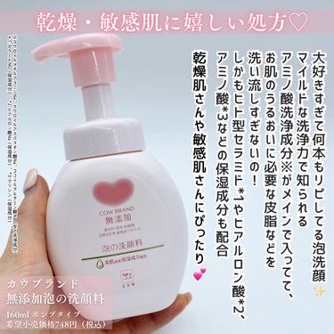 泡の洗顔料 本体 160ml/カウブランド無添加/泡洗顔を使ったクチコミ（2枚目）