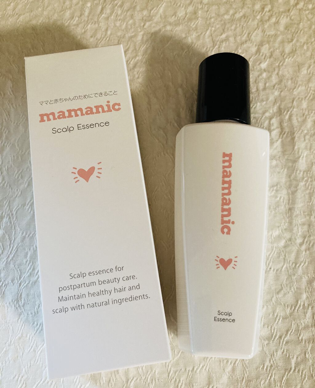 ママニック ママニックスカルプエッセンスのクチコミ「ママニック スカルプエッセンスの紹介です

産後女性の薄毛悩みに特化した成分を配合した産後専用.....」（1枚目）