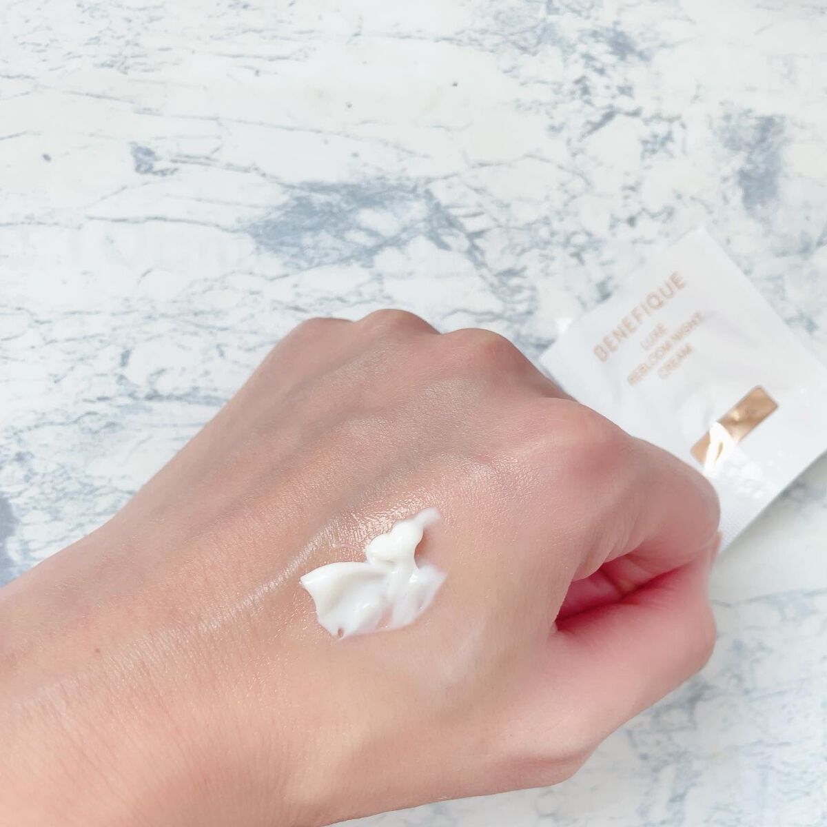 リュクス リブルームナイトクリーム/BENEFIQUE/フェイスクリームを使ったクチコミ（3枚目）