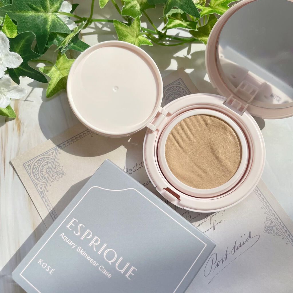 アクアリースキンウェア 02 ナチュラルベージュ/ESPRIQUE/クッションファンデーションを使ったクチコミ（1枚目）