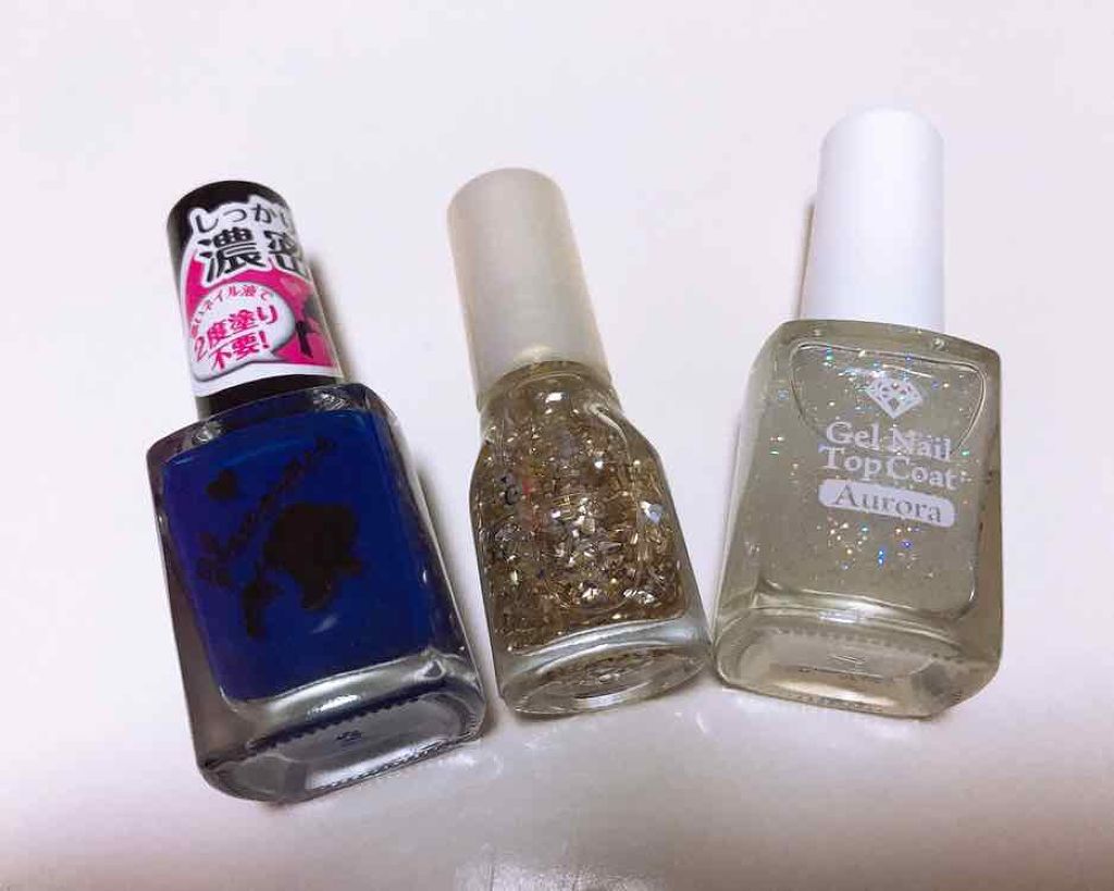 LJ  ジェルネイル トップコート オーロラ/セリア/ジェルネイルを使ったクチコミ（2枚目）