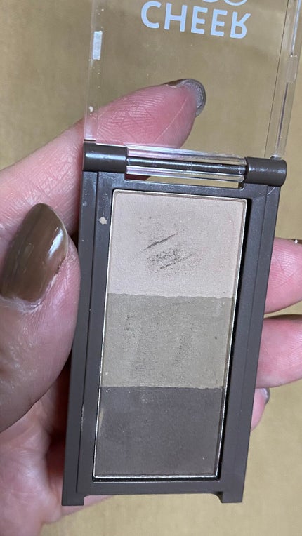 CHEER me COLOR アイブロウパウダー/セリア/パウダーアイブロウを使ったクチコミ(4枚目)