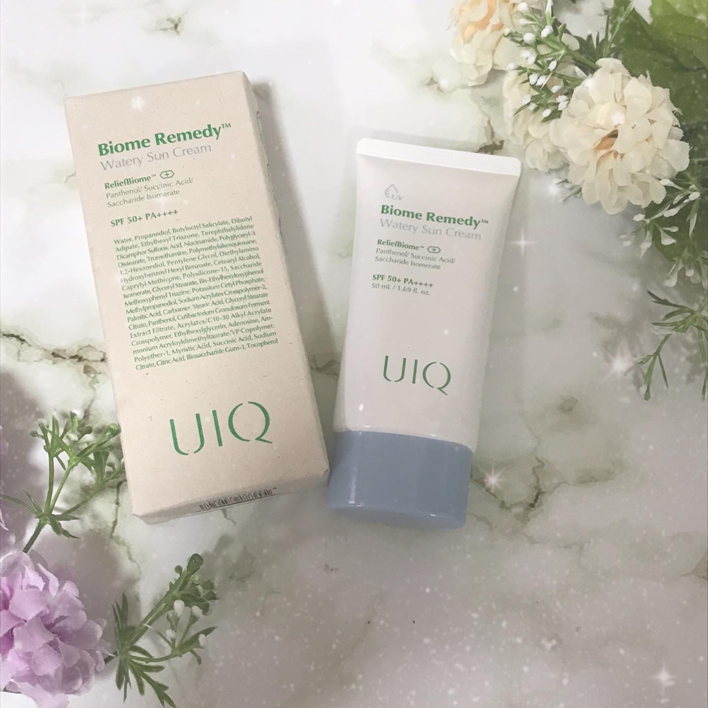 バイオームレメディ ウォータリーサンクリーム/UIQ/日焼け止めクリームを使ったクチコミ（2枚目）