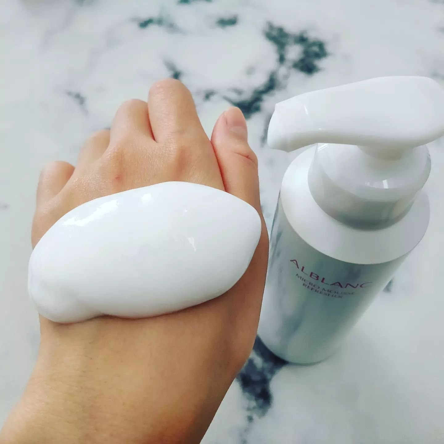 マイクロムース リフレッシャー/ALBLANC/泡洗顔を使ったクチコミ（3枚目）