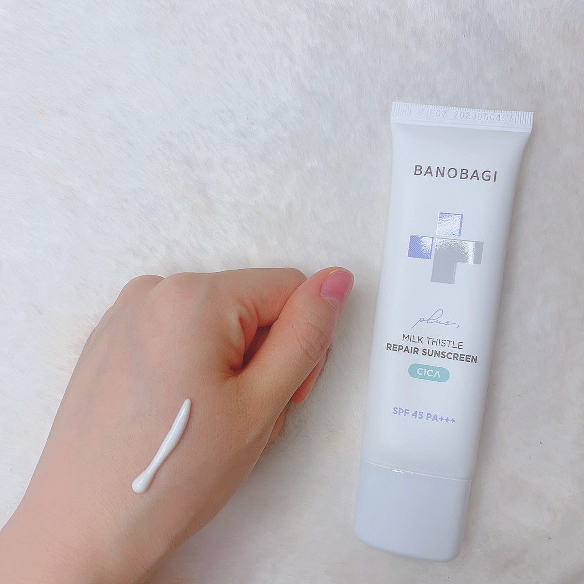 ミルクシスルリペアシカサンスクリーンプラス/BANOBAGI/日焼け止めミルクを使ったクチコミ(2枚目)