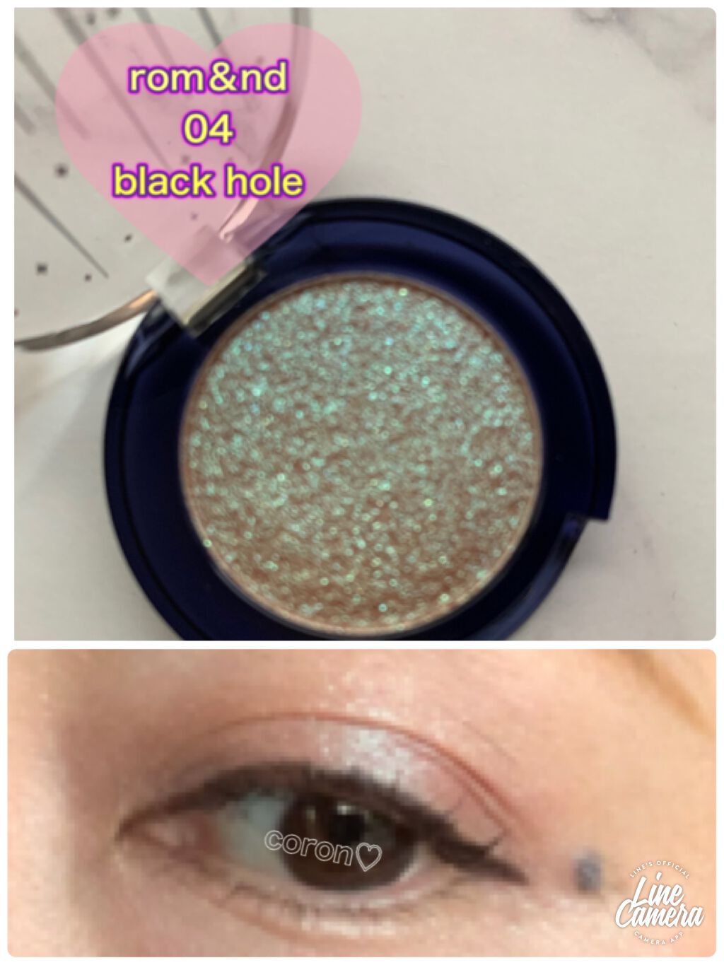 グリッター シャドウ カラー/rom&nd/グリッターを使ったクチコミ(1枚目)