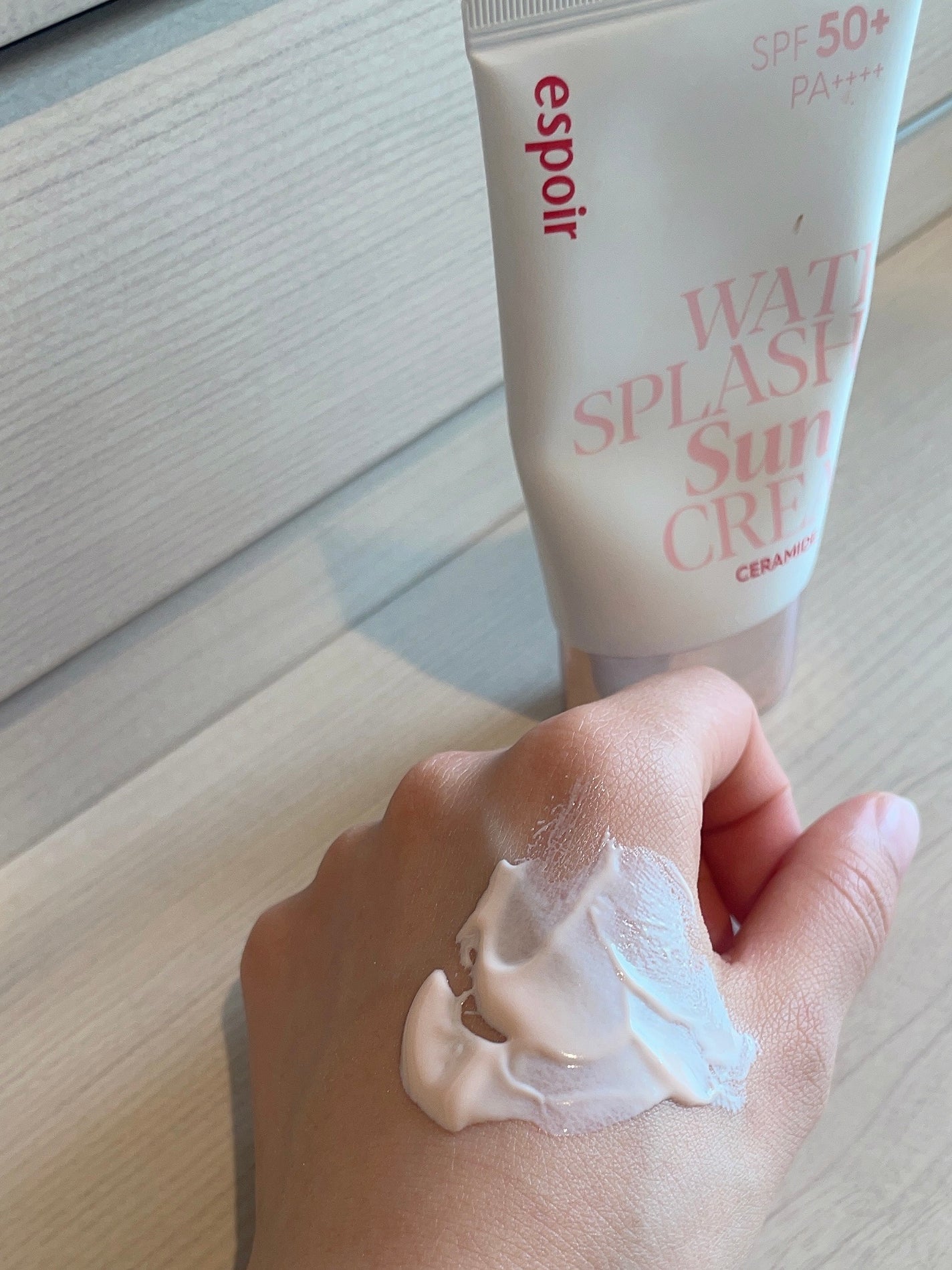 ウォータースプラッシュサンクリーム セラミド/espoir/日焼け止めクリームを使ったクチコミ(3枚目)