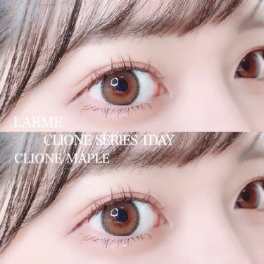 大好きなLARMEのカラコン👀💗

CLIONE SERIES 1DAY
CLIONE MAPLE (ｸﾘｵﾈﾒｰﾌﾟﾙ)

ほんのりベージュのカラコンで瞳に透明感をプラスしてくれます🧚‍♀️
細ふちで