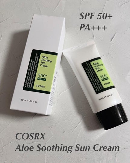 アロエスージングUVクリーム SPF50+ PA+++/COSRX/日焼け止めクリームを使ったクチコミ(1枚目)
