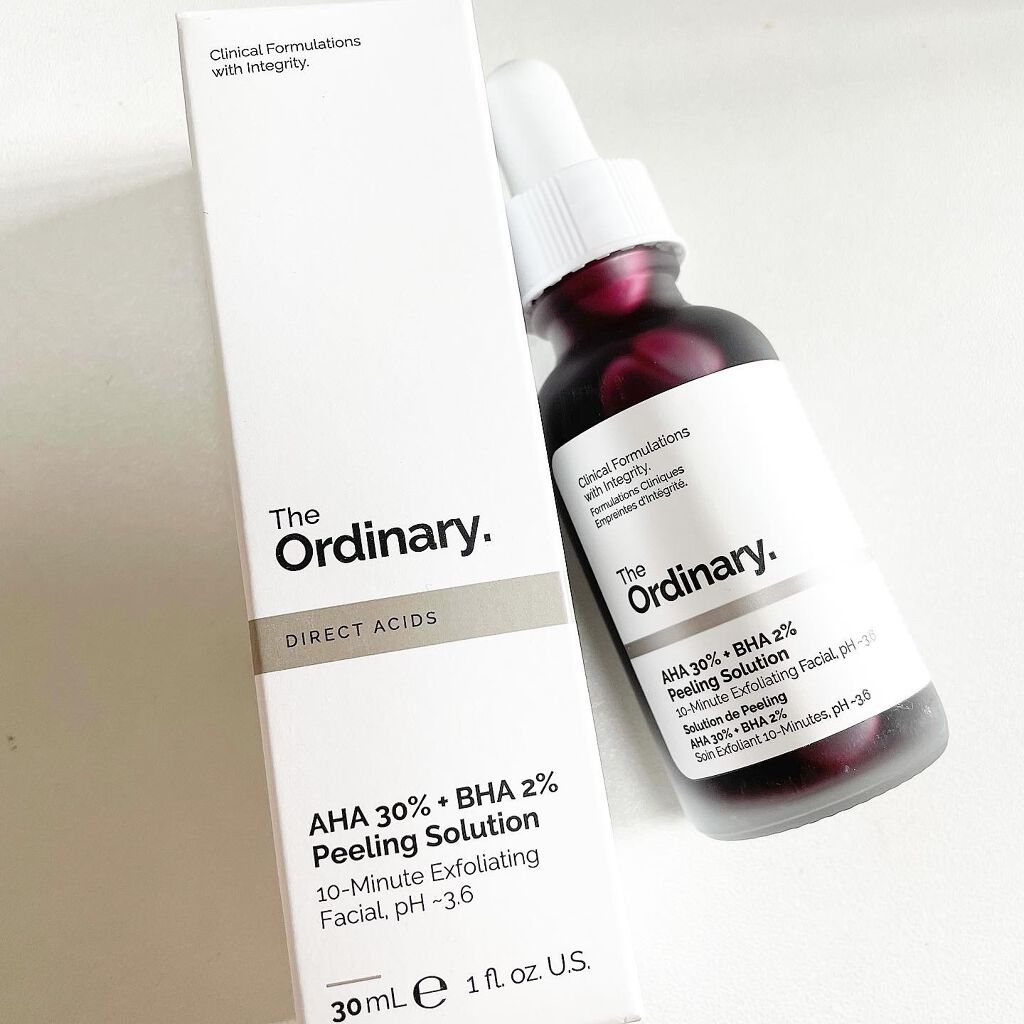 AHA 30% + BHA 2% Peeling Solution/The Ordinary/ピーリングを使ったクチコミ（2枚目）