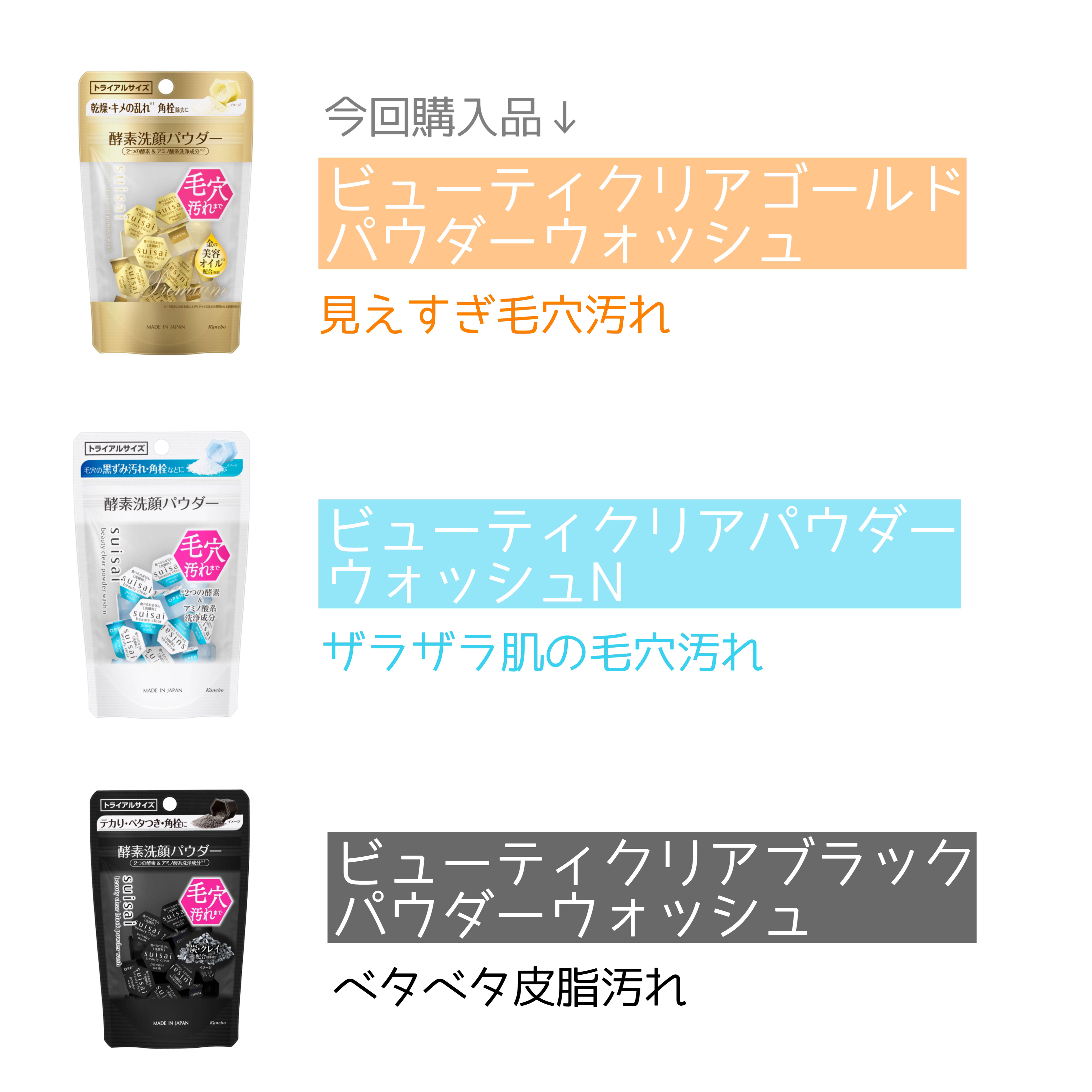 スイサイ ビューティクリア ゴールド パウダーウォッシュ 15個(トライアル)/suisai/洗顔パウダーを使ったクチコミ（3枚目）