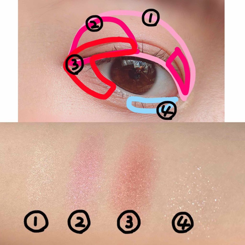 ジューシーピュアアイズ/キャンメイク/アイシャドウパレットを使ったクチコミ（2枚目）