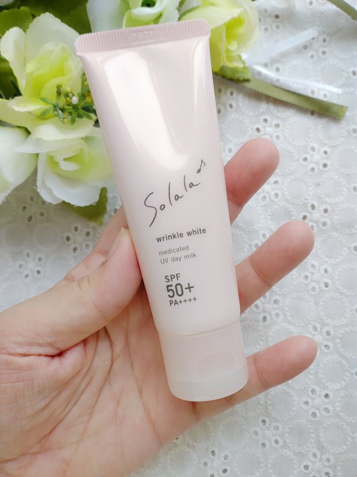ソララ 薬用 リンクルホワイト UVデイミルク/ナリスアップ/日焼け止め・UVケアを使ったクチコミ(3枚目)