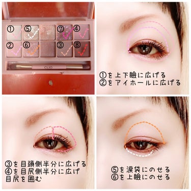 プロ アイ パレット 01 SIMPLY PINK/CLIO/アイシャドウパレットを使ったクチコミ（2枚目）