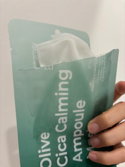 Olive Cica Calming Ampoule Mask/Freemay/シートマスク・パックを使ったクチコミ(3枚目)
