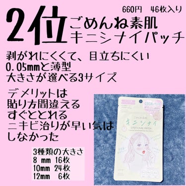 金冠堂  ハイドロパッチ nikipa!のクチコミ「\勝手にニキビパッチランキング/

最近ニキビパッチをよく使うので
使った4種類を勝手にランキ.....」（3枚目）