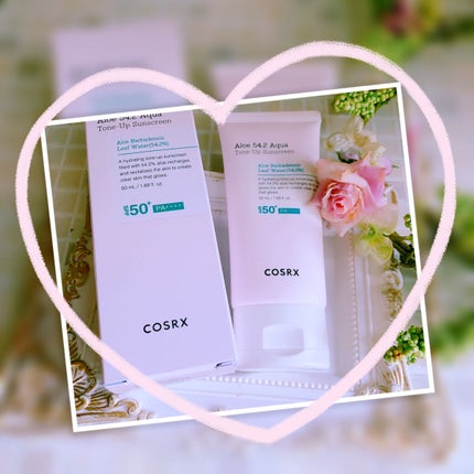 アロエ54.2アクアトーンアップUVクリーム SPF50+ PA++++/COSRX/日焼け止めクリームを使ったクチコミ(4枚目)