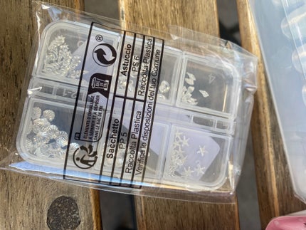 グリッドシルバーオーシャンメタルスタッドネイルアート装飾海ヒトデシェルスライスフレーク DIY ジュエリー/SHEIN/ネイルシールを使ったクチコミ(3枚目)