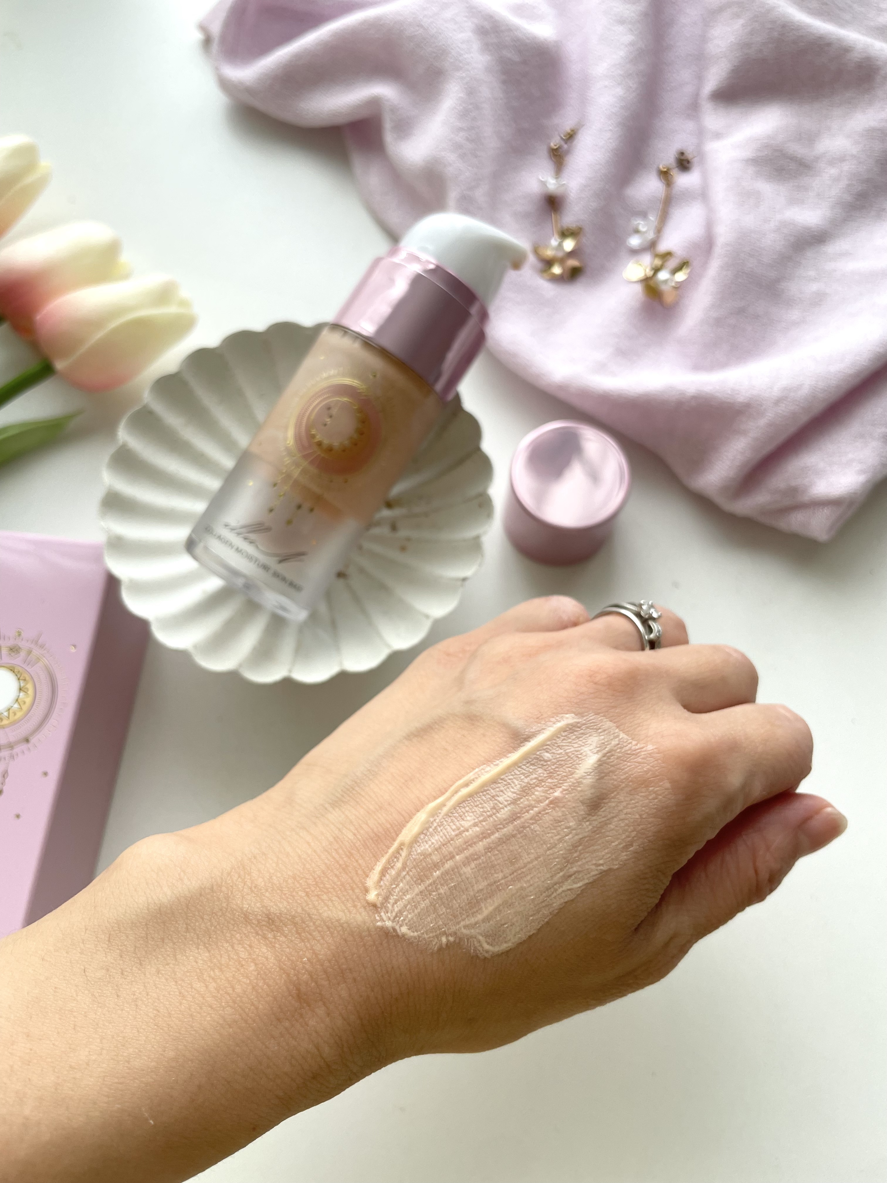 コラーゲンモイスチャースキンベース/illuN/化粧下地を使ったクチコミ（3枚目）