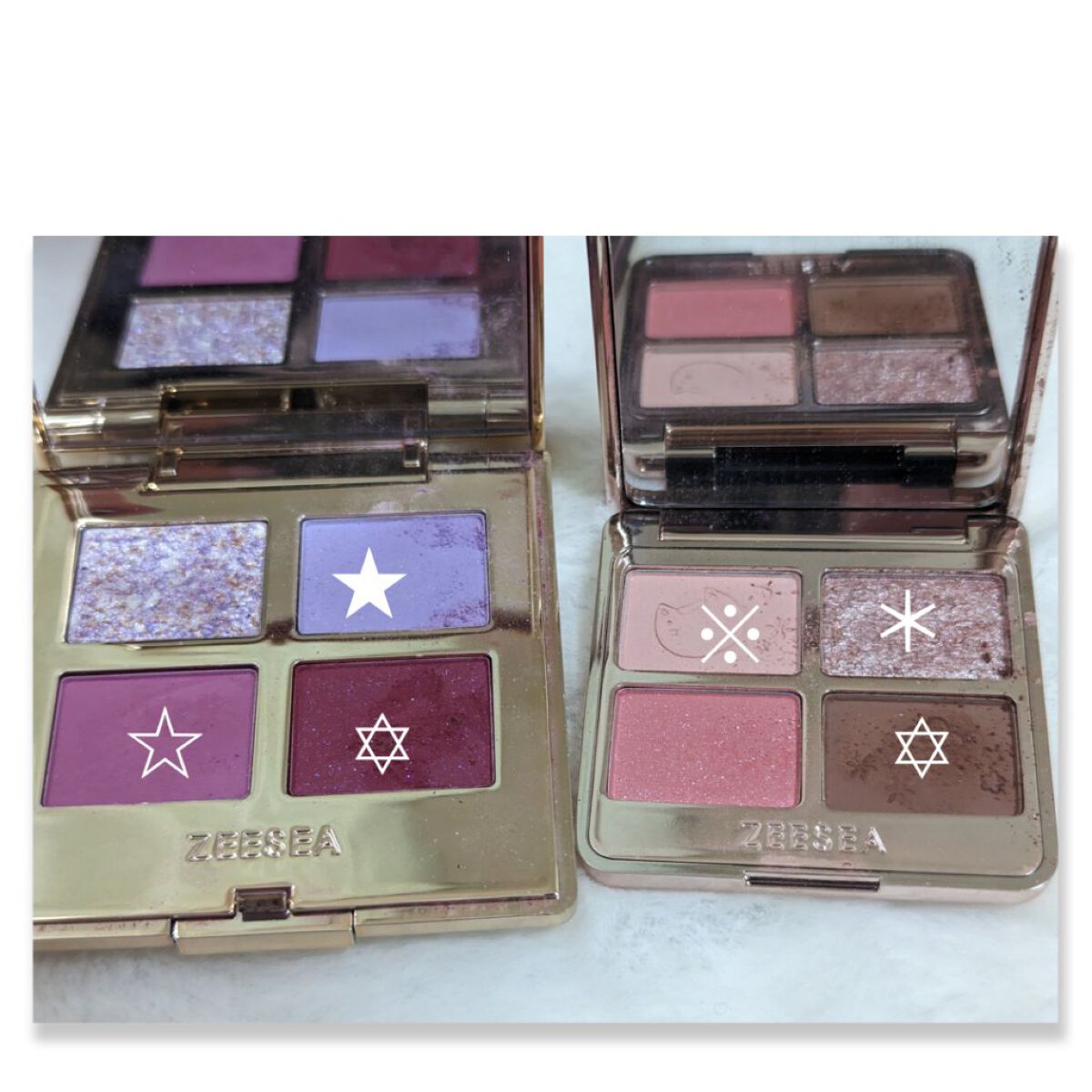 ドリームランドアイシャドウ ( 4シェード )/ZEESEA/アイシャドウパレットを使ったクチコミ（2枚目）