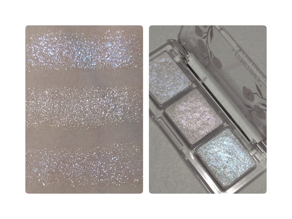 3色フローラアイパレット JM07 コットンクリスタル/LEEMEMBER/アイシャドウパレットを使ったクチコミ（2枚目）