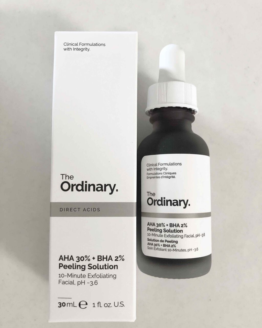 AHA 30% + BHA 2% Peeling Solution/The Ordinary/ピーリングを使ったクチコミ(1枚目)