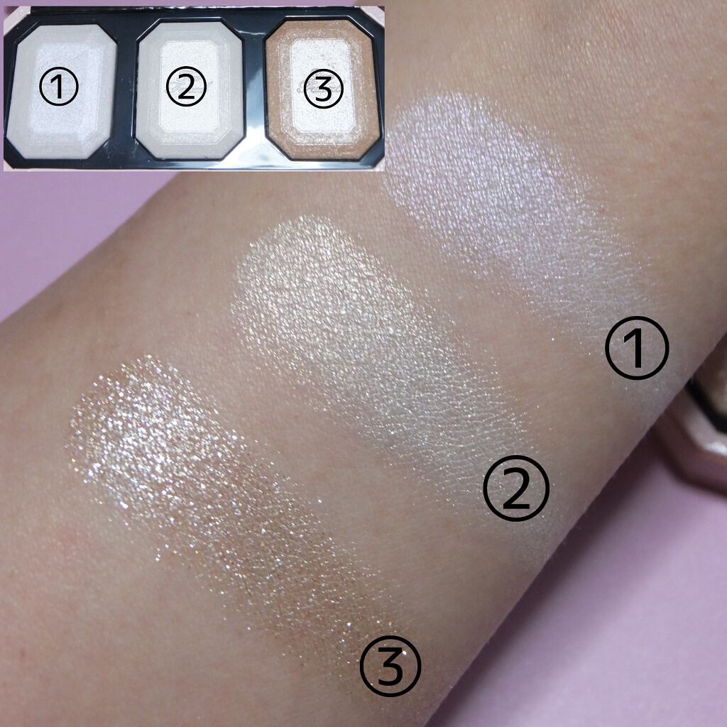~ダイヤモンドライト シリーズ~ マルチユース ハイライター トリオ/Too Faced/パウダーハイライトを使ったクチコミ(3枚目)