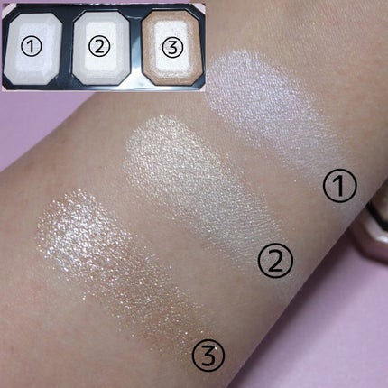 ~ダイヤモンドライト シリーズ~ マルチユース ハイライター トリオ/Too Faced/パウダーハイライトを使ったクチコミ(3枚目)