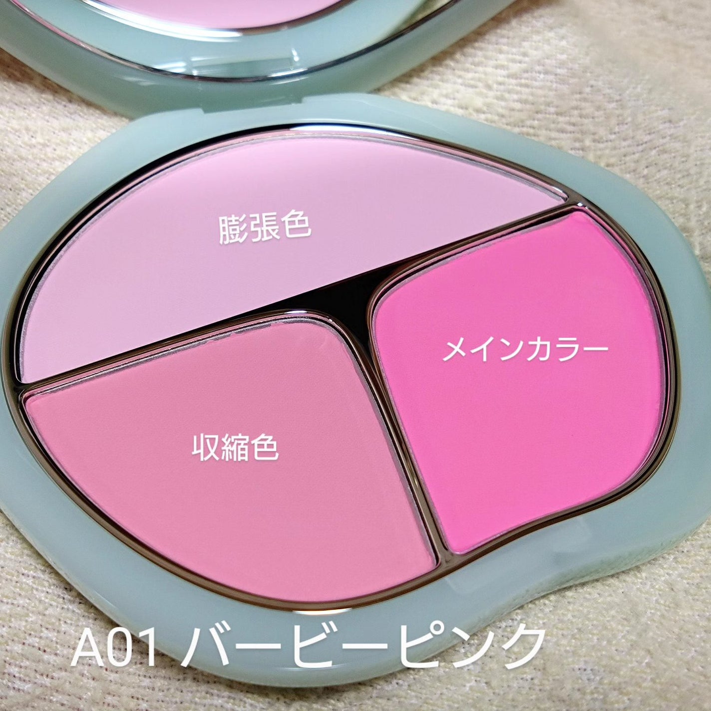 TIMAGE 3色チークパレット/TIMAGE/パウダーチークを使ったクチコミ(4枚目)