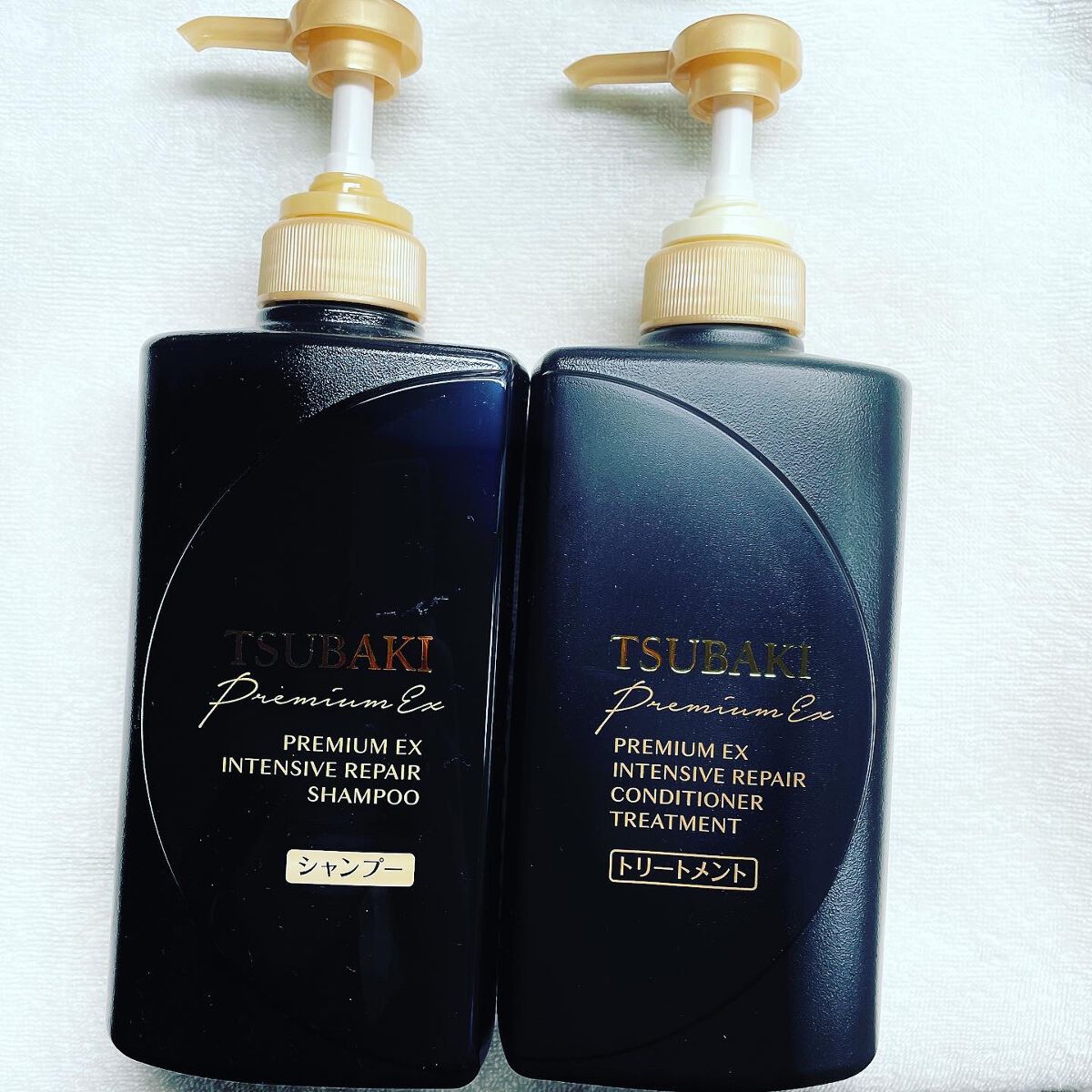 プレミアムＥＸ インテンシブリペア ＜シャンプー＞／コンディショナー＜ヘアトリートメント＞ /TSUBAKI/市販シャンプーを使ったクチコミ（1枚目）