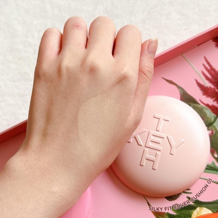 カリフォルニアフェザーライククッション/KEYTH/クッションファンデーションを使ったクチコミ(10枚目)