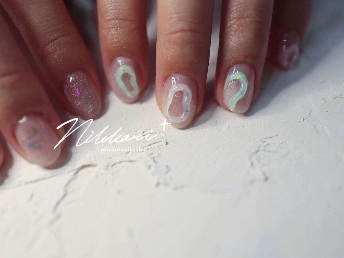 #アイスネイル,#ジェルネイル,#ネイル,#時短ネイル,#ぷっくりネイル,#うねうねネイル,#簡単ネイル,#オーロラネイル,#韓国ネイル,#左右非対称のネイル,#夏ネイル,#パステルネイル,#ニュアンスネイルのネイルデザイン