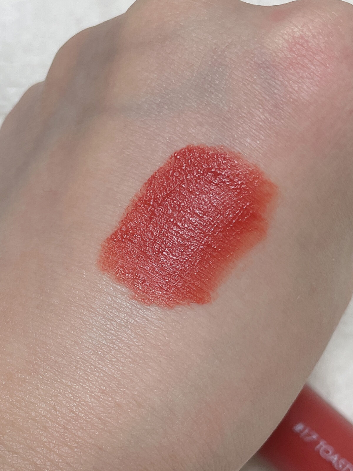 ゼロベルベットティント 17 トースティヌード(TOASTY NUDE)/rom&nd/リップティントを使ったクチコミ（2枚目）