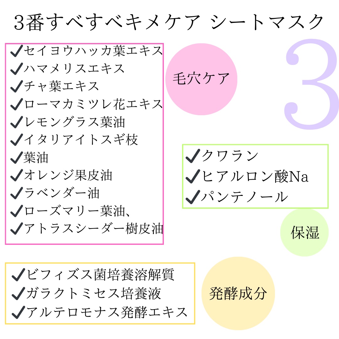 3番 すべすべキメケアシートマスク/numbuzin/シートマスク・パックを使ったクチコミ（3枚目）