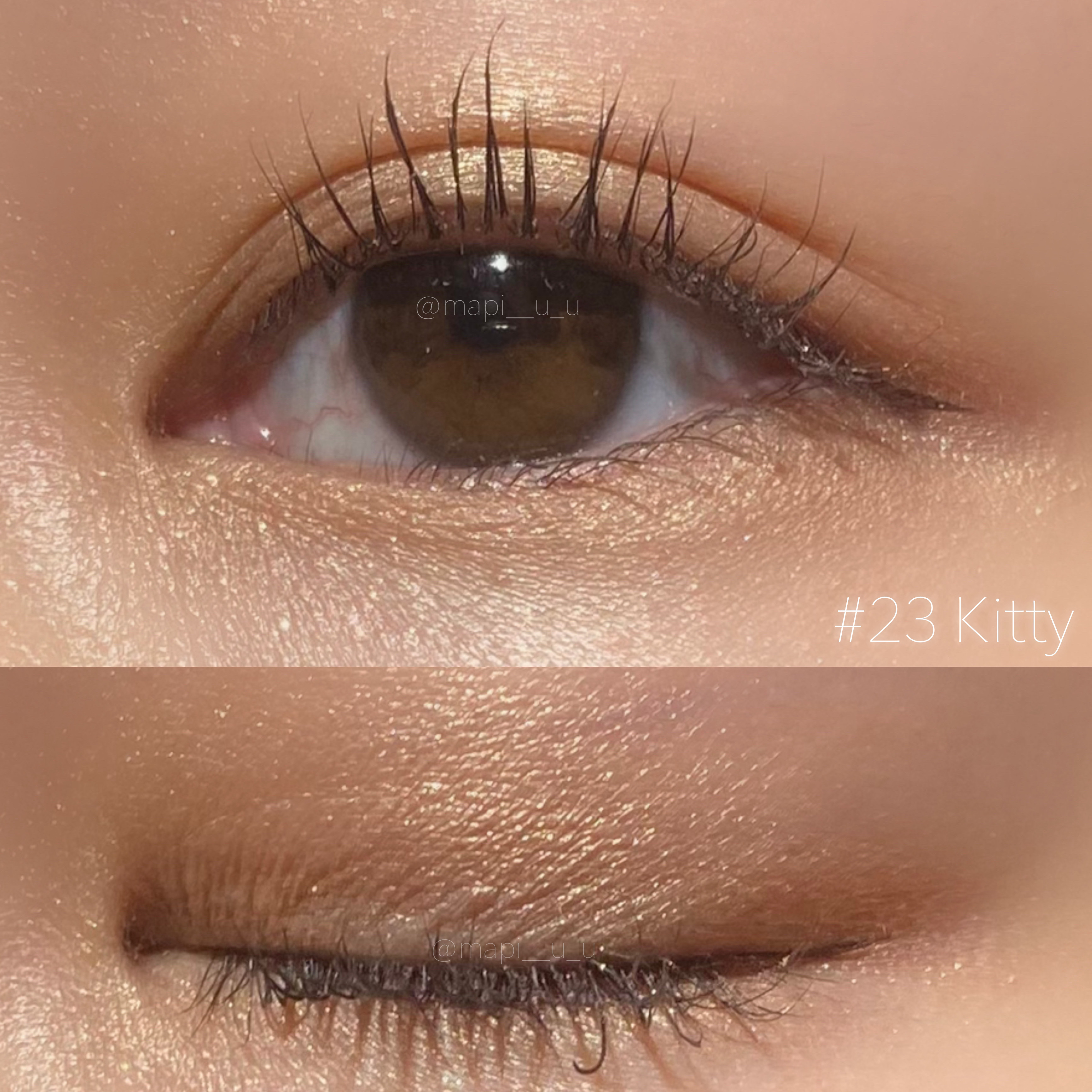 マイフェイブピースアイシャドウ 23 キティ(KITTY)/HOLIKA HOLIKA/単色アイシャドウを使ったクチコミ（2枚目）