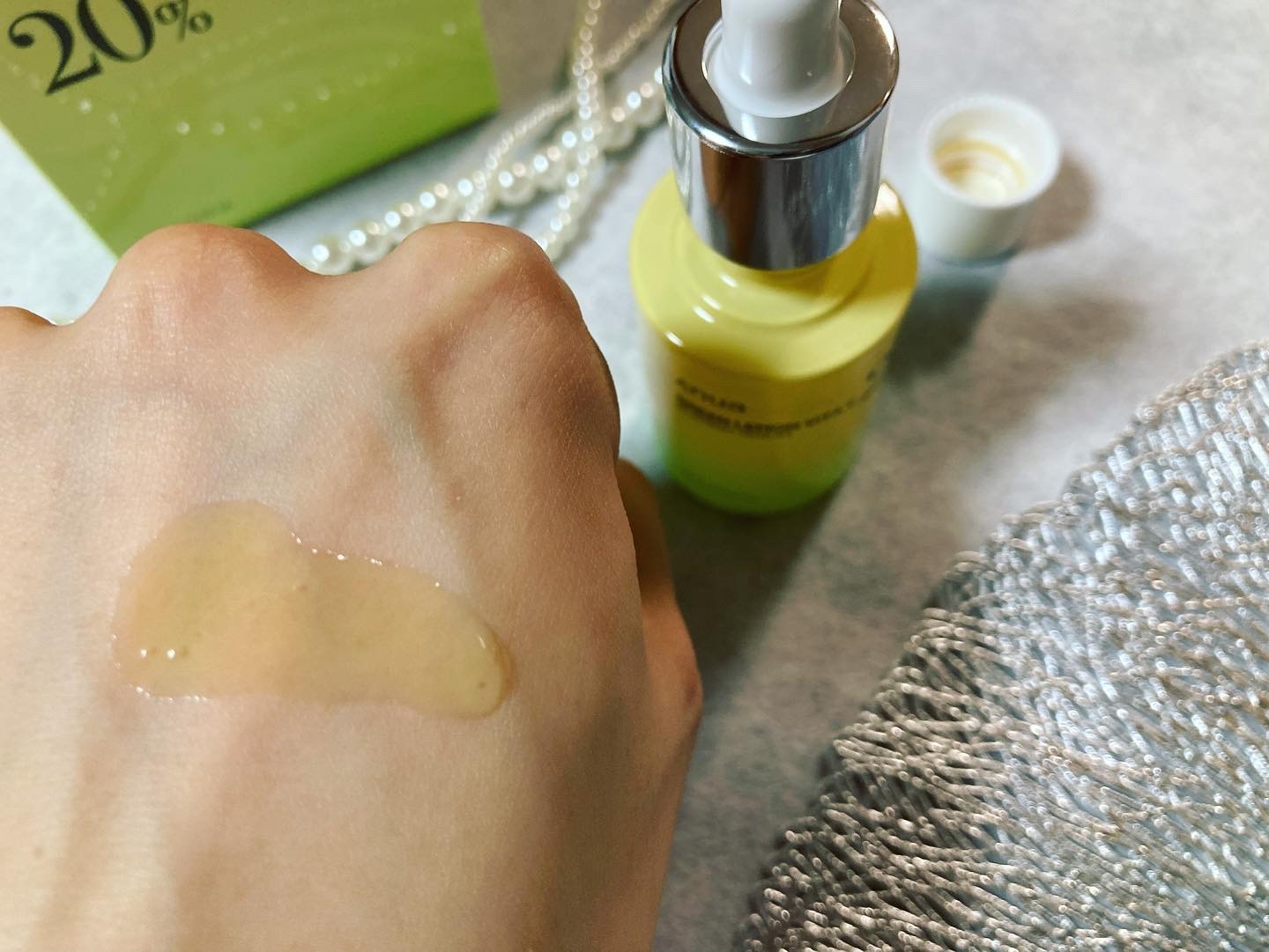 グリーンレモン ピュアビタC セラム/Anua/美容液を使ったクチコミ（3枚目）