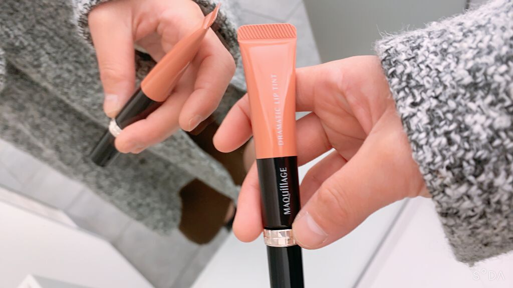 ドラマティックリップティント BE203 ミルクティージャム/マキアージュ/リップティントを使ったクチコミ（3枚目）