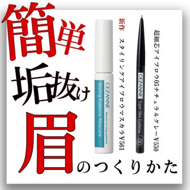 CEZANNE スタイリングアイブロウマスカラのクチコミ「簡単垢抜け眉😀スクールメイク・オフィスメイクどんな時にも使えちゃいます‼️
✼••┈┈••✼•.....」（1枚目）