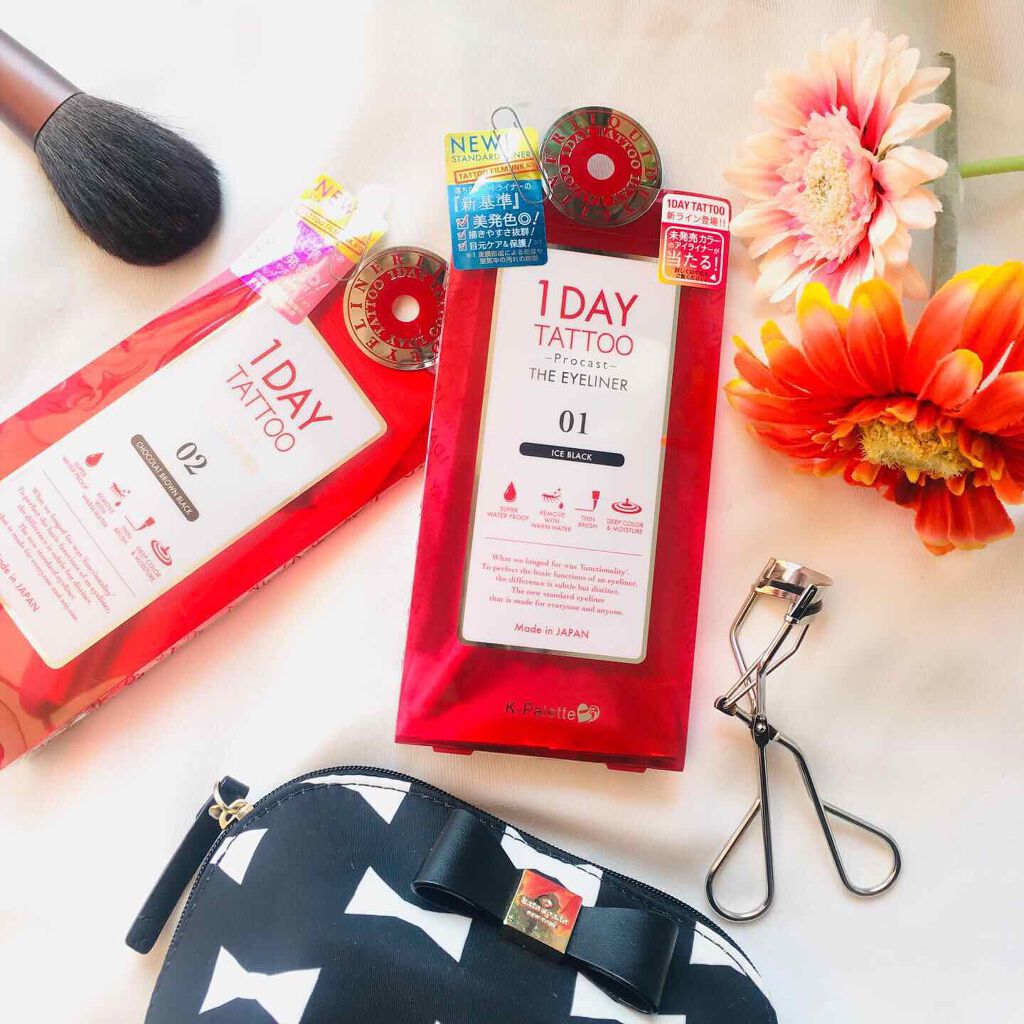 1DAY TATTOO プロキャスト ザ・アイライナー/K-パレット/リキッドアイライナーを使ったクチコミ(1枚目)