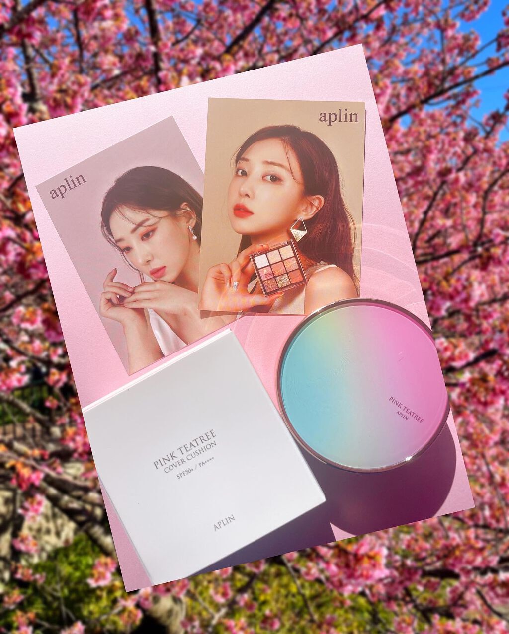 ピンクティーツリーカバークッション/APLIN/クッションファンデーションを使ったクチコミ（1枚目）