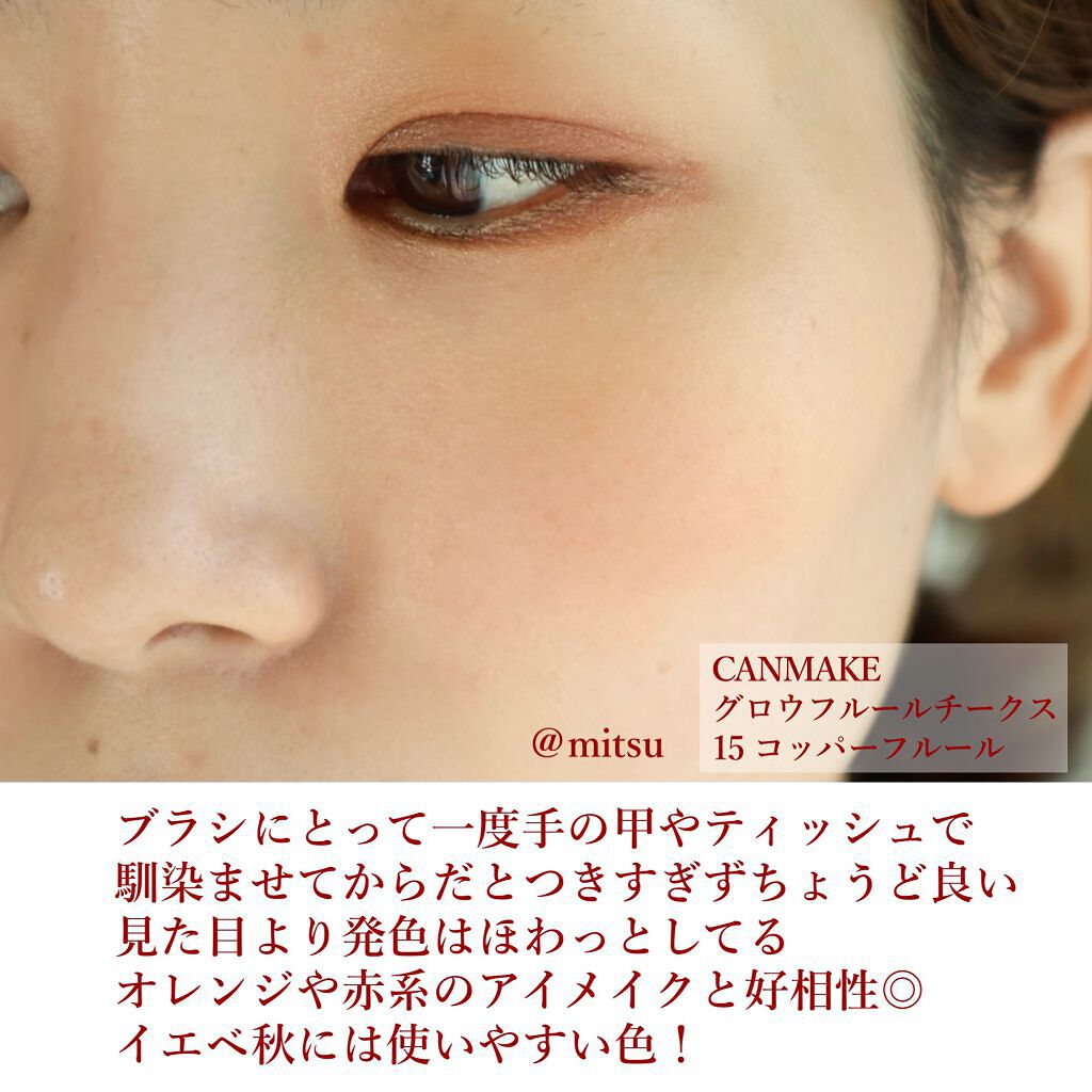 グロウフルールチークス/キャンメイク/パウダーチークを使ったクチコミ(4枚目)