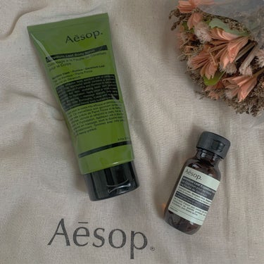 Aesop ゼラニウム ボディスクラブのクチコミ「こんにちは、えびです🦐

友人からのいただき物です
使ってみたらすごく良かったので紹介します✨.....」（1枚目）