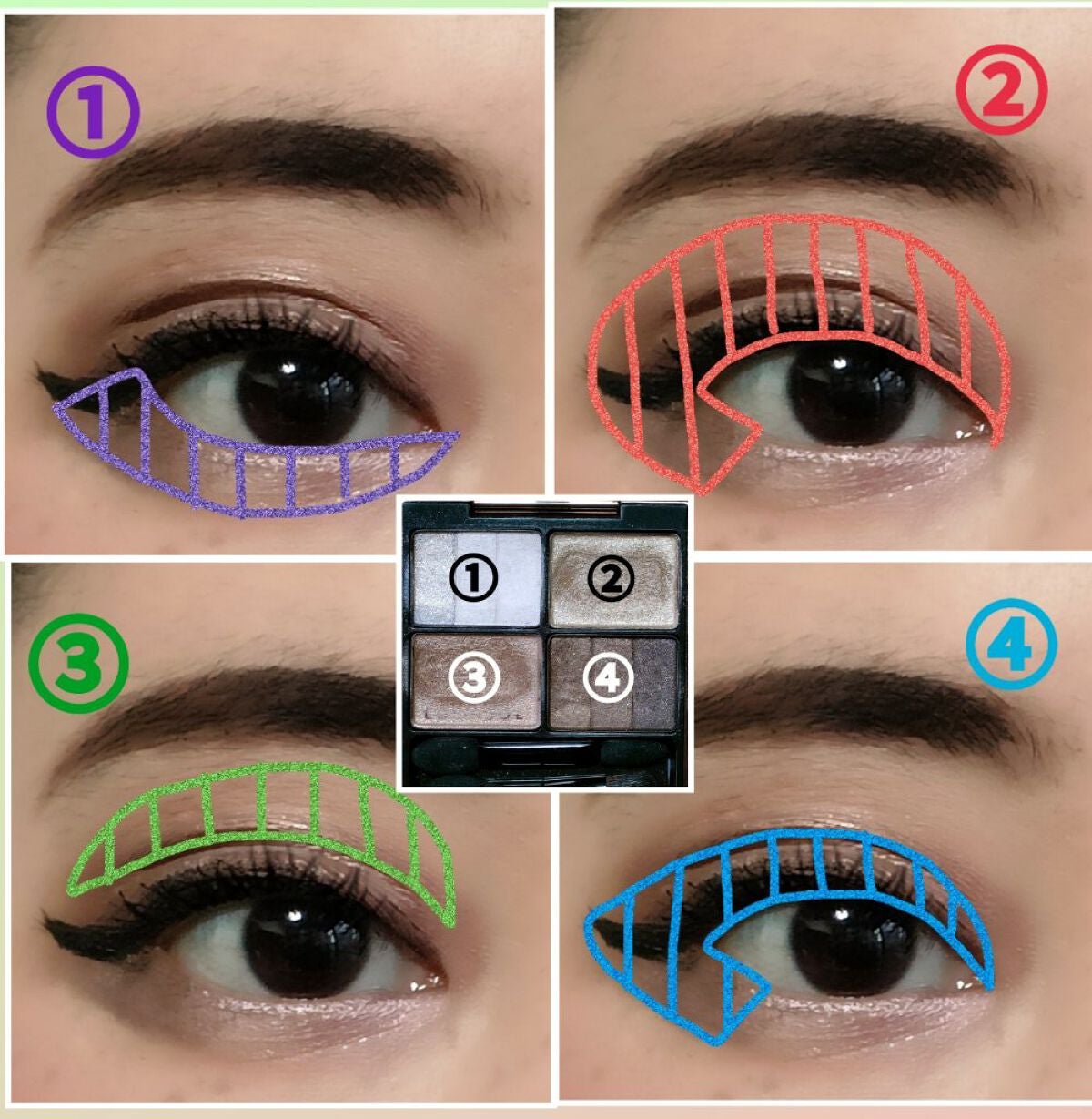 スリーディメンショナルアイズ/LUNASOL/アイシャドウパレットを使ったクチコミ(4枚目)