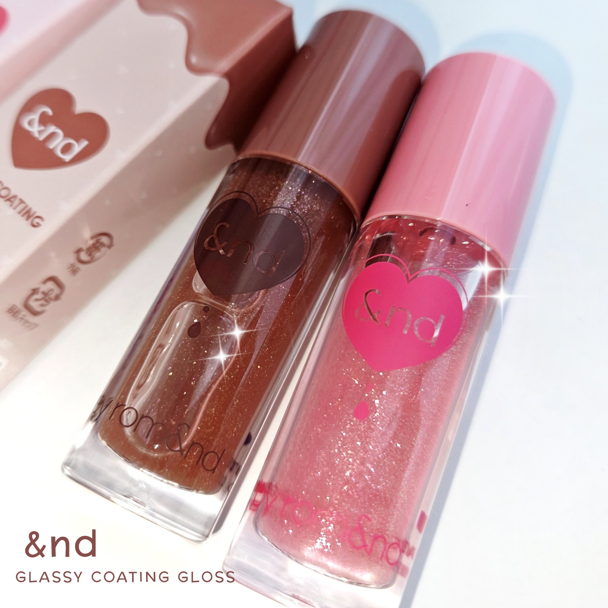 グラッシーコーティンググロス/&nd by rom&nd/リップグロスを使ったクチコミ（2枚目）