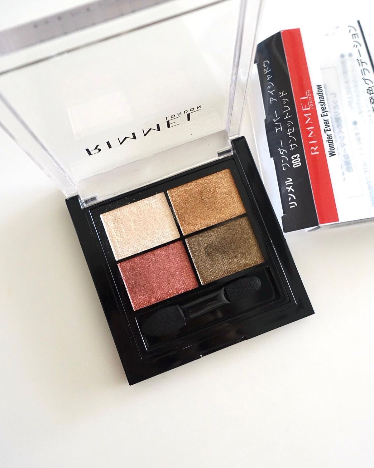 ワンダー エバー アイシャドウ 003　サンセットレッド/リンメル ロンドン/アイシャドウパレットを使ったクチコミ（2枚目）
