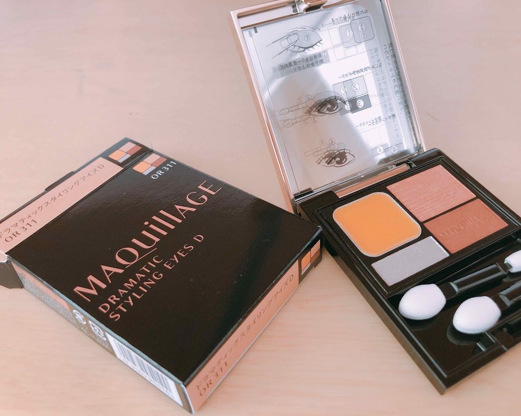 ドラマティックスタイリングアイズD OR311 オランジェット/マキアージュ/アイシャドウパレットを使ったクチコミ（1枚目）