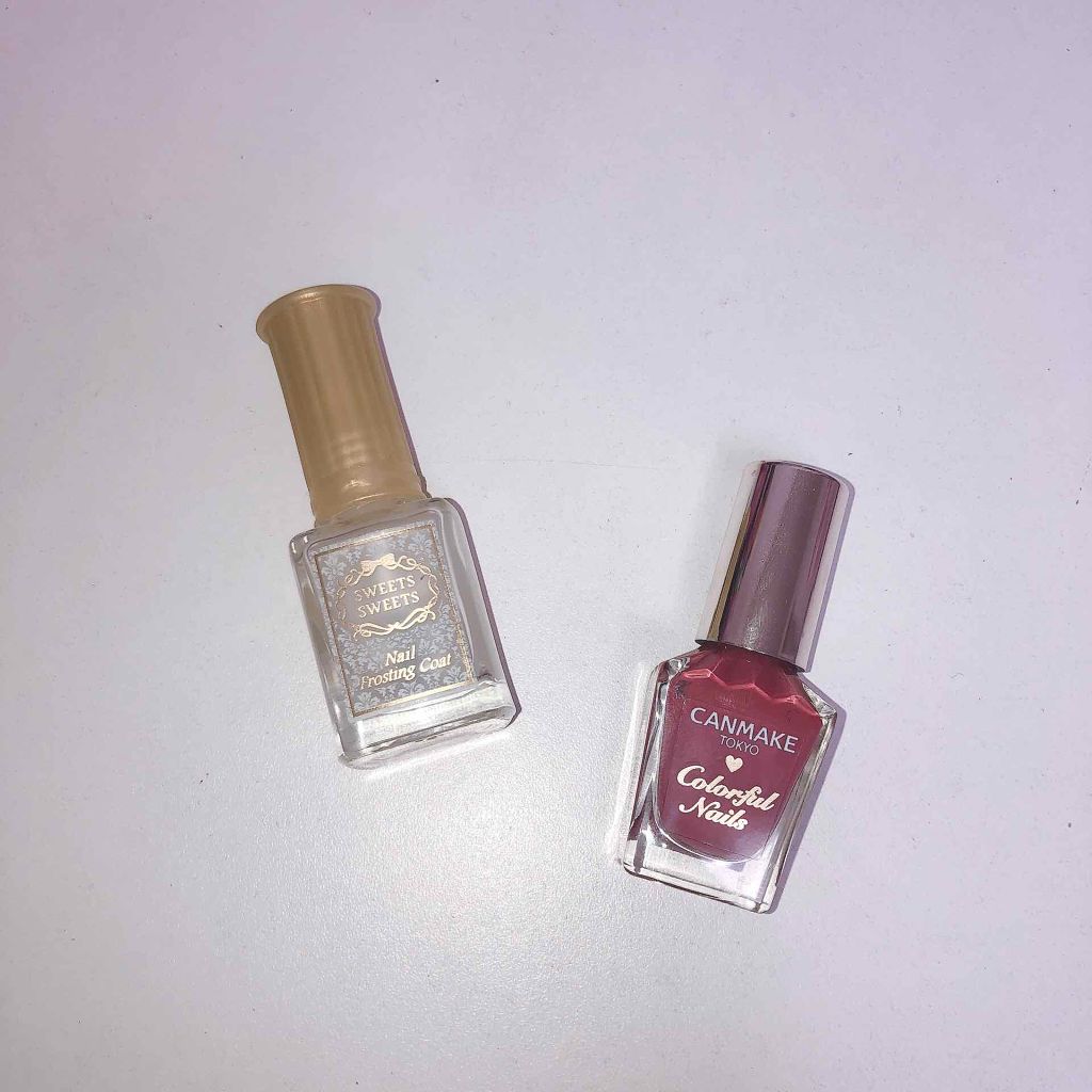 ネイルフロスティングコート/スウィーツ スウィーツ/ネイルトップコートを使ったクチコミ(2枚目)