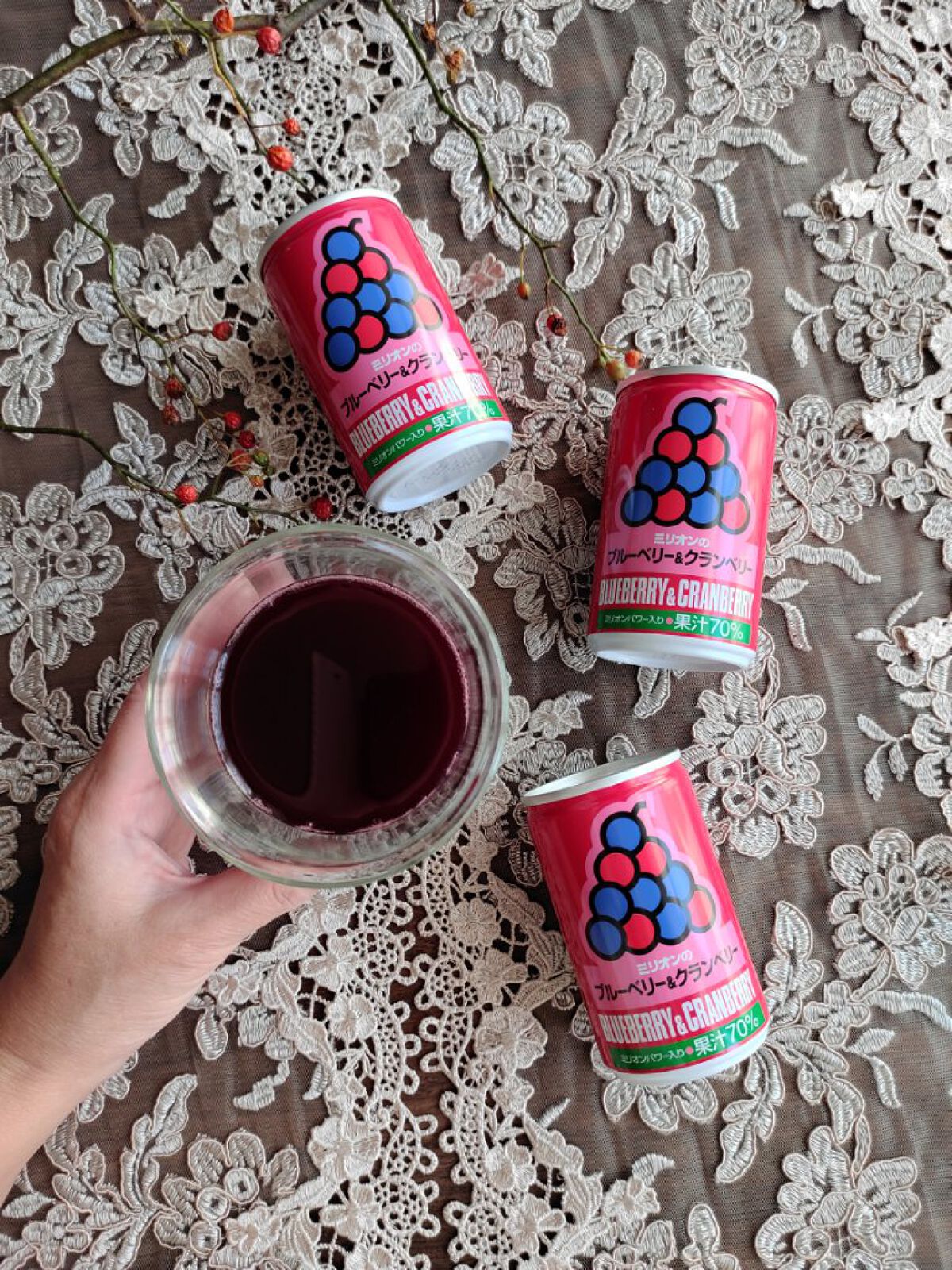 ブルーベリー＆クランベリー/ミリオンパワー/ドリンクを使ったクチコミ（1枚目）
