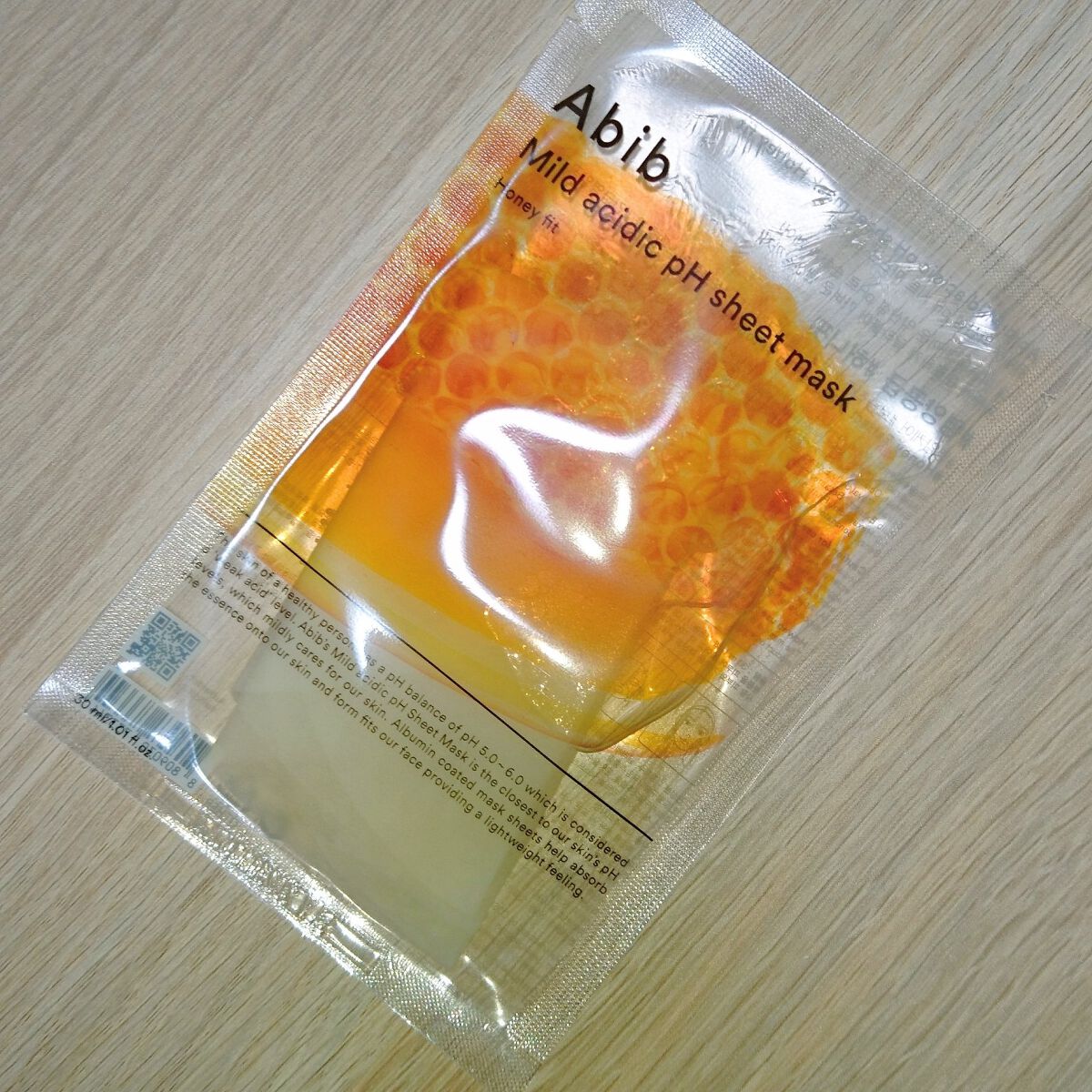 弱酸性pHシートマスク ハニーフィット/Abib /シートマスク・パックを使ったクチコミ(1枚目)